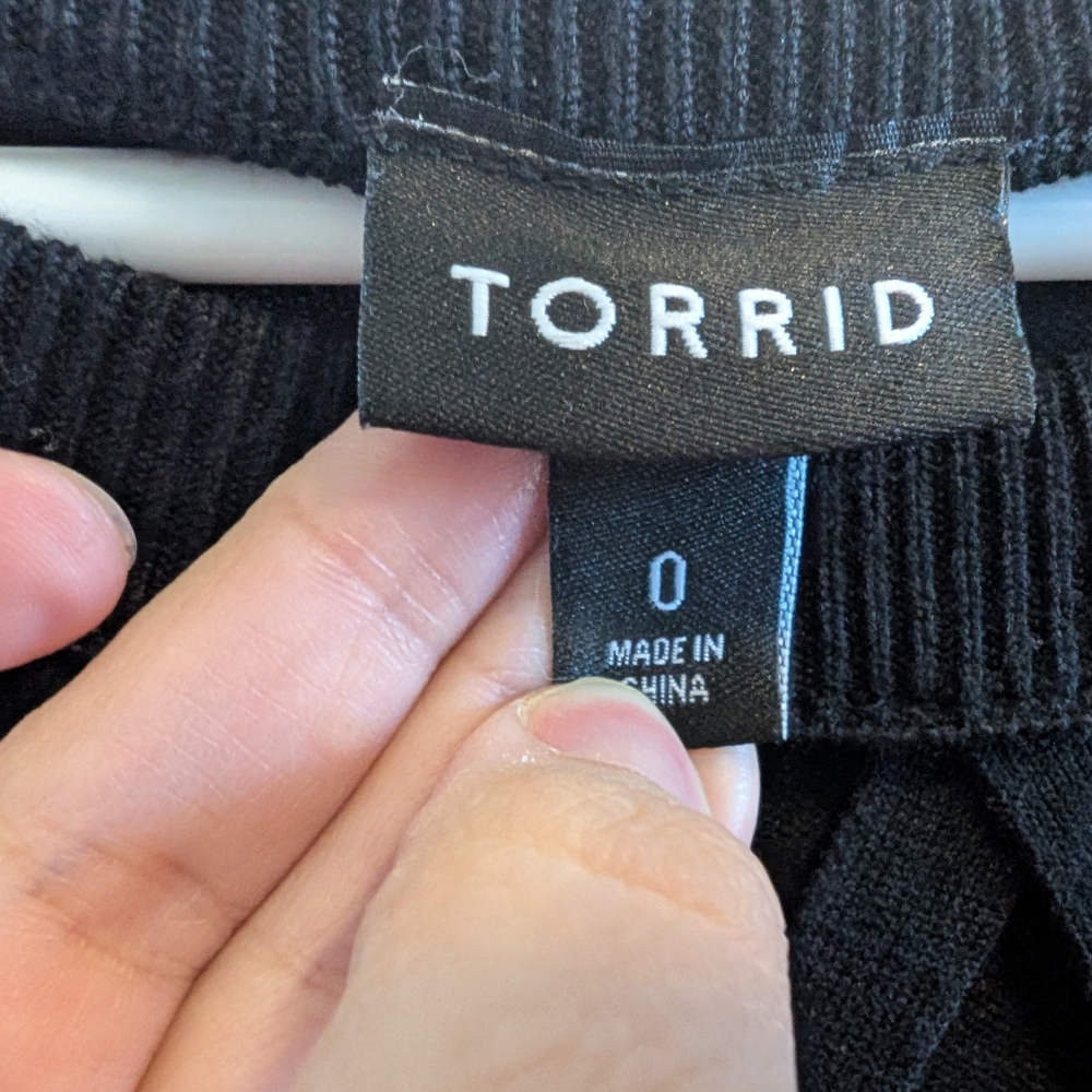 3 For $24 Torrid Black Crisscross Neckline Blouse - Picture 4 of 6